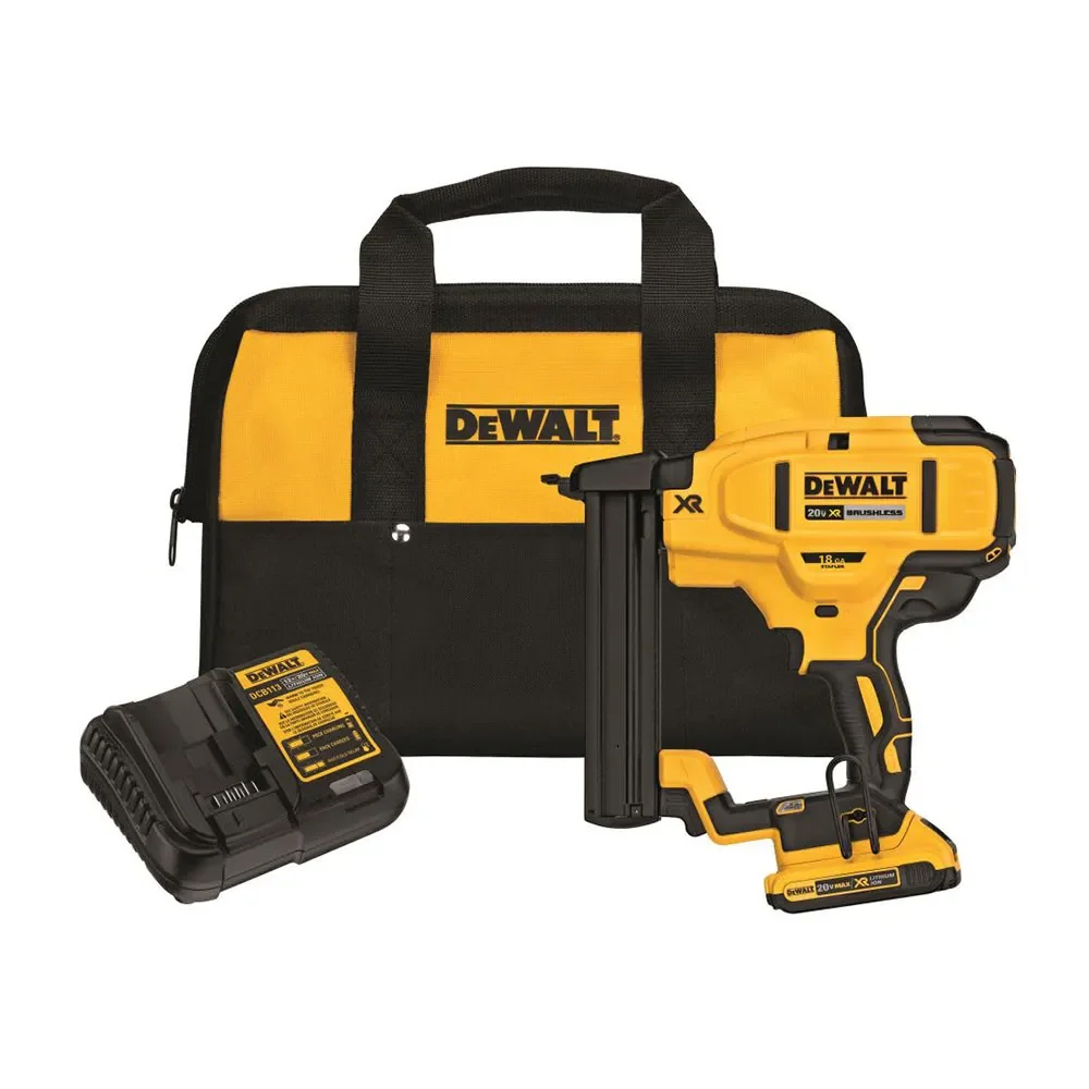 DEWALT 20 V MAX XR 18 Gauge Narrow Crown Stapler Kit