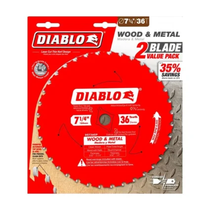 Diablo Tools 7-1/4in 36-Tooth Framing Saw Blade 2pk
