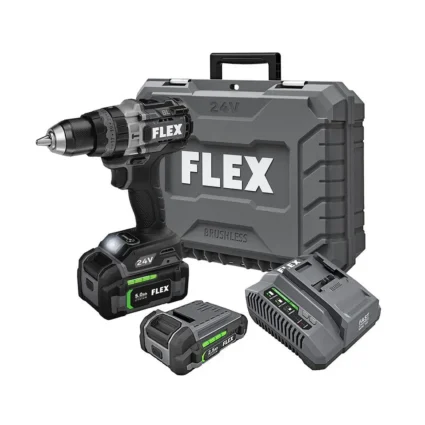 FLEX 24V 1/2-In. 2-Speed Hammer Drill With Turbo Mode Kit