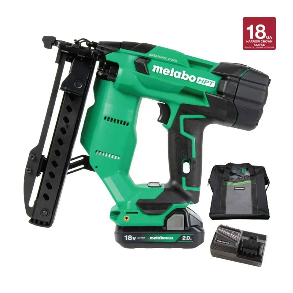 Metabo HPT 18V MultiVolt Brushless 18-Gauge 1/4 in Narrow Crown Stapler